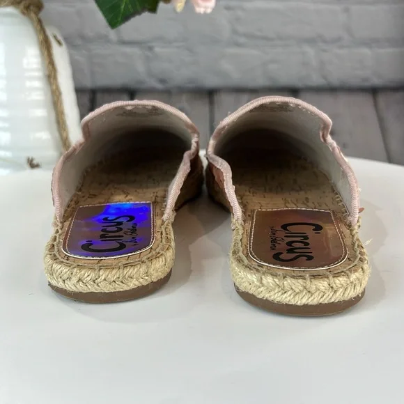 CIRCUS BY SAM EDELMAN LEANNE Rose Gold Silver Mermaid Sequin Slip On Flats - Picture 4 of 17